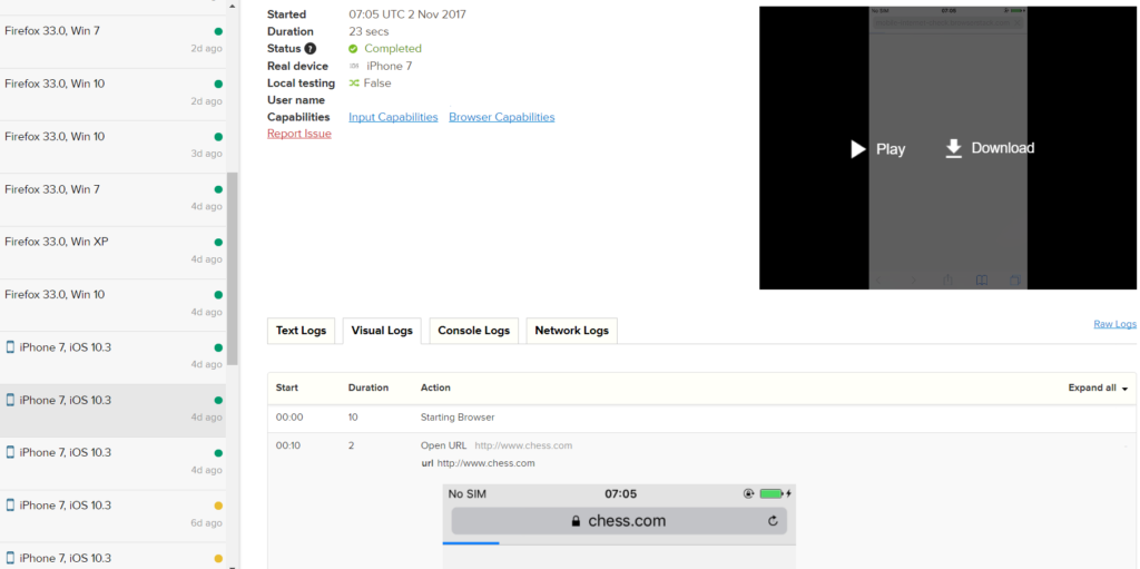 Selenium & BrowserStack: Browsers, devices as parameters - Qxf2 BLOG
