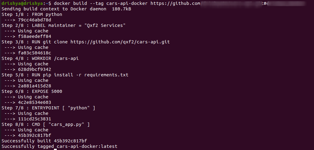 docker_image_successfull - Qxf2 BLOG