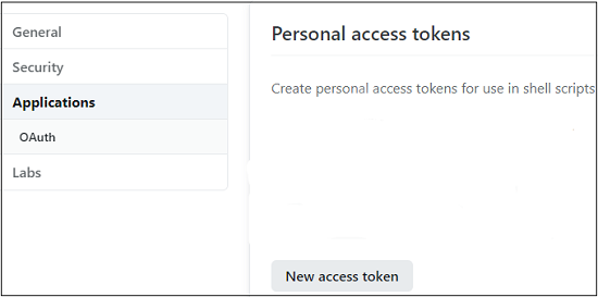This screenshot shows the Create Access token page