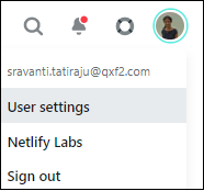 This screenshot shows the User settings option present under Profile
