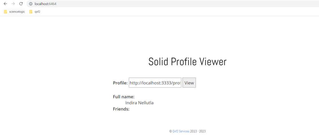 Profile Viewer app - Test with Zero Friends list