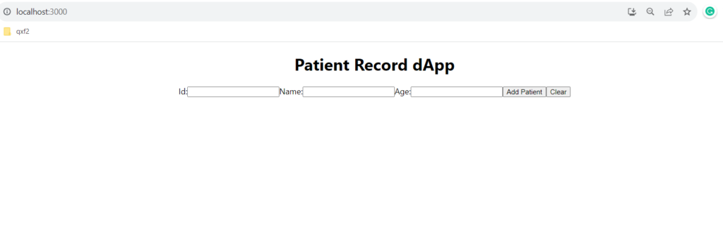Patient Health Record DApp