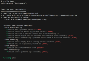 Truffle Test output