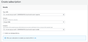 Adding new subscription to SNS