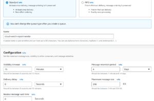 Configuration settings of AWS SQS