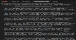 snapshot output for page
