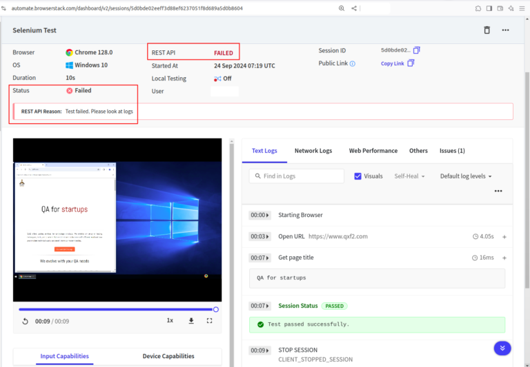 Update BrowserStack session with test run status - Qxf2 BLOG