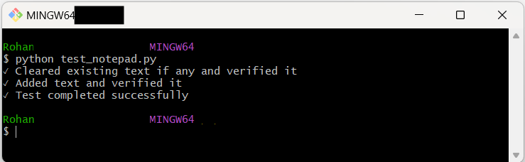 Run the test - Expected Output